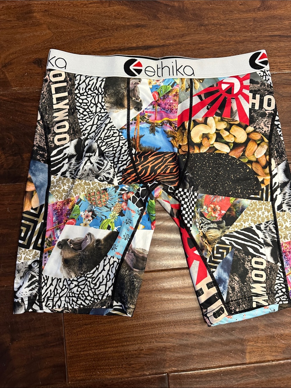 ethika Mens Multicolor Patchwork Print underwear Sz L